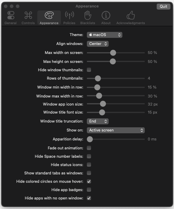 Alt-Tab Configuration